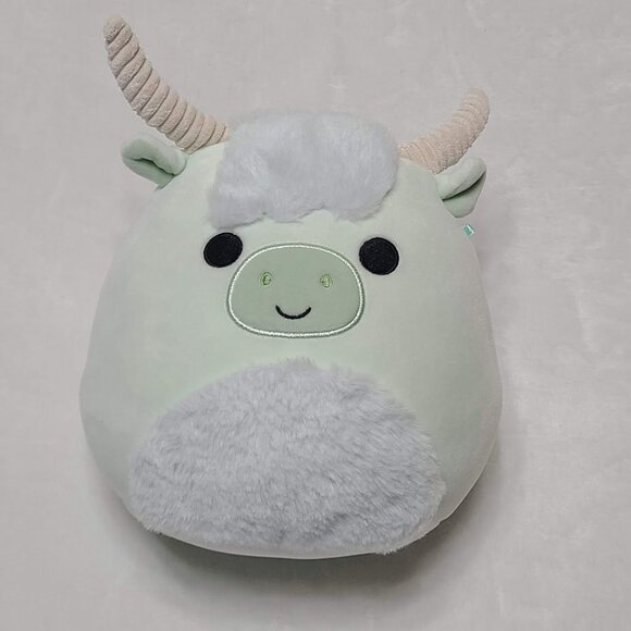 Squishmallows Iver The Highland Cow Plush 8" Mint Green Stuffed Toy Longhorn - Picture 2 of 12